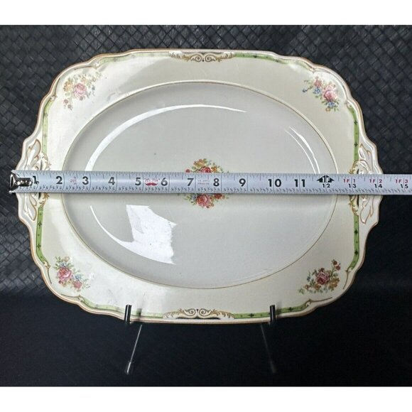 Antique 1928 W.H. Grindley Astoria 15 X 11 Platter Made In England - Picture 4 of 16